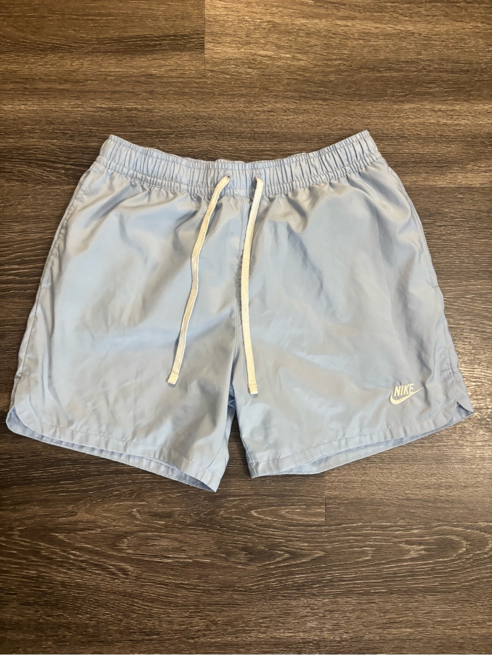 Nike Light Blue Men's Swim Shorts with Drawstring